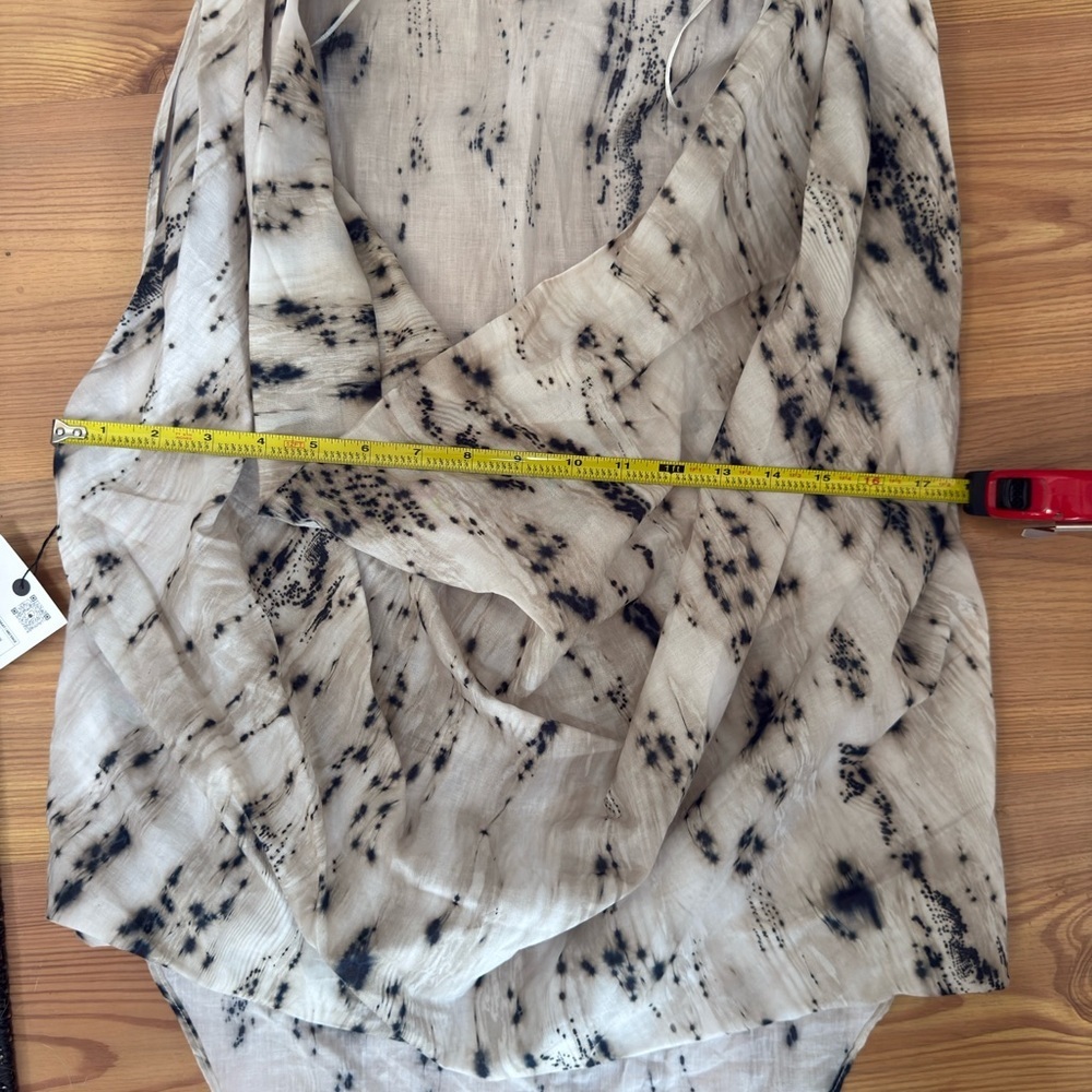 NWT $59 Zara Voluminous Printed Top Blouse Womens Small Sleeveless Cotton - Picture 11 of 11